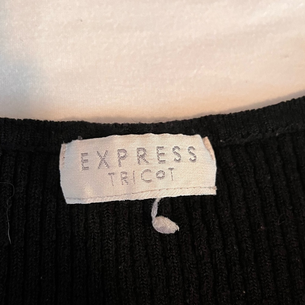 Black Ribbed Tank Top - Picture 3 of 3